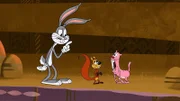 v.li.: Bugs Bunny, Squeaks the Squirrel, Snorts