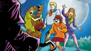 L-R: Shaggy Rogers, "Scooby" Doo, Fred Jones, Velma Dinkley und Daphne Blake