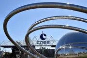 Ein Foto vom 10. März 2017 in Toulouse zeigt den Eingang der französischen Raumfahrtagentur CNES (National Centre for Space Studies).