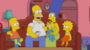 (v.l.n.r.) Bart; Homer; Maggie; Marge; Lisa