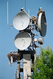 Antennenmast in Trujillo, Extremadura/Spanien.