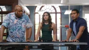 Chi McBride (Lou Grover), Meaghan Rath (Tani Rey), Beulah Koale (Junior Reigns).
