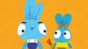 In der Savanne lernen Bop (li.) und Boo (re.) den Löwen Louis kennen, der ganz laut brüllt, weil er seinen Bruder Cubby finden möchte.