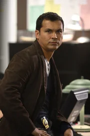 LAW & ORDER: SPECIAL VICTIMS UNIT -- "Screwed" Episode 8022 -- Pictured: Adam Beach as Detective Chester Blake -- NBC Photo: Eric Liebowitz