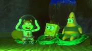 L-R: Sandy, SpongeBob, Patrick