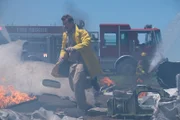 Brantford, Ontario - Frank Kruppa (played by David Macinnis), a firefighter, at the crash site of AIA Flight 808 in Guantanamo Bay, Cuba races to the site of a crashed DC-8 cargo plane in August 1993. The flight crashed near the runway following a flight from Norfolk Virginia. (Cineflix 2018/Darren Goldstein)