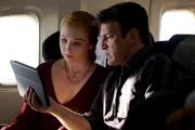 Sight" - As Castle and Alexis travel to London, their routine flight turns deadly when the plane's Air Marshal is found murdered. With the help of Beckett on the ground, Castle and Alexis race against time to find the killer before he carries out his fateful plan, on "Castle," MONDAY, APRIL 27 (10:01-11:00 p.m., ET) on the ABC Television Network. (ABC/Richard Cartwright) MOLLY QUINN, NATHAN FILLION