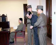 Jang Song-Thaek, uncle of Kim Jong-Un, is arrested in Pyongyang in December 2013. (REX/Shutterstock)