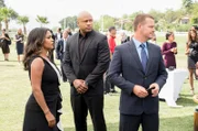 L-R: Assistant Director Shay Mosley (Nia Long), Sam Hanna (LL Cool J), G. Callen (Chris O'Donnell)