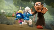 Die Schlümpfe - Die Plümpfe (2) - Schlaubi und Blüte lernen im Gefängnis den Zauberer Caramel kennen, das perfekte Gegenstück zu dem fiesen Gargamel der normalen Welt. Schlaubi überlistet den wachhabenden Dummiplumpf, so dass die drei aus dem Gefängnis fliehen können und Caramel sich auf die Suche nach einem Zauberspruch machen kann, der die beiden wieder in ihre Welt zurückbefördert.  Foto: ORF/IMPS. Veröffentlichung honorarfrei nur für redaktionelle Berichterstattung in Sendungszusammenhang und mit Copyrightangabe. Kontakt: foto@orf.at