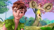 Peter Pan und Tinker Bell wundern sich über seltsame Vorgänge in Nimmerland.