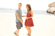 Christian Radic (Patrick Gibson) & Bianca Mimica ( Issy Knopfer) arguing on beach