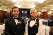 L-R: Giles Coren  und Monica Galetti