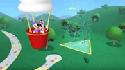 MICKEY MOUSE CLUBHOUSE - "Minnie and Daisy's Flower Shower" - With the help of Professor Von Drake's special Pitter Patter Glitter, Minnie and Daisy turn normal clouds into rain clouds so they can water their flower gardens in time for the big flower show. This new episode of Disney Junior's "Mickey Mouse Clubhouse," airs MONDAY, APRIL 2 (9:30 - 10:00 a.m. ET/PT) on Disney Channel with encore airings on the new Disney Junior channel.  (DISNEY CHANNEL) DAISY DUCK, MINNIE MOUSE, DONALD DUCK