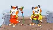 Der Kater Huckle (re.) und seine Schwester Sally (li.) wohnen in Busytown, einer quirligen, geschäftigen Stadt, in der jeden Tag seltsame Dinge passieren. Doch Huckle und seine Freunde gehen ihnen immer auf den Grund und entdecken des Rätsels Lösung.