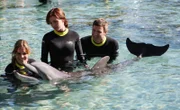 Schwimmen mit Delfinen: Für Bianca (Birthe Wolter, l.), Anne (Gisa Zach, M.) und Dennis (Jochen Schropp, r.) wird ein Traum wahr.
