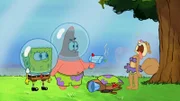 L-R: SpongeBob, Patrick, Sandy