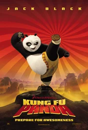 Meister Shifu (unten) sucht nach Mitteln und Wegen, um dem ungelenkigen Pandabären Po (oben) die Kunst des Kung Fu-Kampfes beizubringen ...
