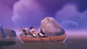 Olaf und seine Spießgesellen wollen das Wikingerschiff plündern.