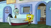 L-R: Squidward, SpongeBob