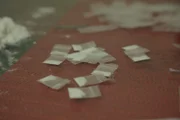 AUSTIN, TEXAS - Cocaine bags on a table.