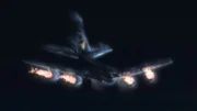 CGI - BA Flight 009, engines on fire.