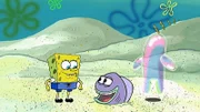 SpongeBob (l.), Bubble Buddy (r.)