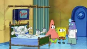 L-R: Squidward, Patrick, SpongeBob, Dr. Gill Gilliam