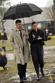 Booth (David Boreanaz) und Brennan (Emily Deschanel) werden zu einer Mülldeponie gerufen, auf der ein blaugefärbter Toter gefunden wurde.  +++