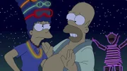 Schafft es Homer (r.) zu verheimlichen, dass er Marge (l.) und die Kinder auf ein Drogenfestival mitgenommen hat?
