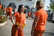 "Work, Don’t Worry" - The crew engages in a search and rescue mission after a building collapses and Division Chief Sharon is forced to make a gut-wrenching decision, on FIRE COUNTRY, Friday, Oct. 28 (9:00 - 10:00 PM, ET/PT) on the CBS Television Network and available to stream live and on demand on Paramount+*.  Pictured (L-R): Fiona Rene as Rebecca Lee and Max Thieriot as Bode Donovan.  Photo: Sergei Bachlakov/CBS