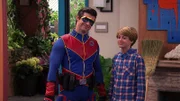 L-R: Captain Man / Ray Manchester (Cooper Barnes), Henry Hart (Jace Norman)