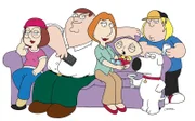 L-R: Meg, Peter, Louise, Stewie, Bria, Chris.