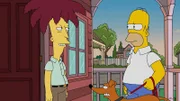 Tingeltangel-Bob (l.) gelingt es, was er ein Vierteljahrhundert lang versucht hat, er schafft es, Bart zu töten, nur um ihn wieder zum Leben zu erwecken - in Dauerschleife. Doch Homer (r.) versucht, dies zu unterbinden ...