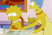 Lisa erklärt ihrer Mutter Marge, dass sie kein Fleisch mehr essen will.