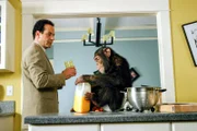 Monk "Mr. Monk and the Panic Room"  (L-R) Tony Shaloub, Mowgli  Photographer: Scott Humbert ©2004 NBC Universal Cable.  All rights reserved.