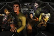 STAR WARS REBELS - Sabine, Chopper, Kanan, Ezra, Zeb and Hera on the Ghost.  "Star Wars Rebels" is scheduled to premiere in October 2014 as a one-hour special telecast on Disney Channel, and will be followed by a series on Disney XD channels around the world. (Photo by Lucasfilm via Getty Images)