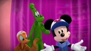 L-R: Donald Duck, Goofy, Mickey Mouse