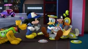 L-R: Pluto, Mickey Mouse, Doland Duck, Goofy