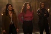 (L - R): Melonie Diaz as Mel Vera, Sarah Jeffery as Maggie Vera and Lucy Barrett as Kaela Danso