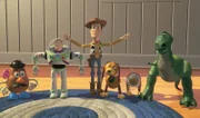 L-R: Mr. Potato Head, Buzz Lightyear, Woody, Slinky Dog, Rex