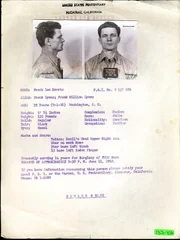 Steckbrief von Frank Lee Morris, ein Gefängnisausbrecher der aus dem berüchtigten Gefängnis Alcatraz entkam und nie wieder gesehen wurde.