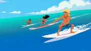 Auru, Timeti und Yann wollen als  Team an einem Surf-Wettkampf teilnehmen und trainieren hart dafür.
