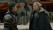 L-R: Jaime Lannister (Nikolaj Coster-Waldau), Brienne of Tarth (Gwendoline Christie)