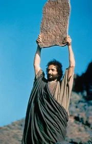Moses auf dem Berg Sinai.