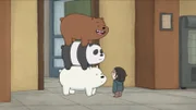 Grizzly Bear (oben), Panda Bear, Ice Bear (unten, l.), Chloe (r.)