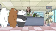 Vorne, v.li.: Ice Bear, Grizzly Bear, Panda Bear