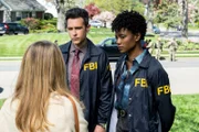 "Prodigal Son" - As the team investigates a deadly robbery that garnered a cache of automatic weapons for the killers, they discover one of the perps is a classmate of Jubal’s son, who is reluctant to cooperate with the case, on the fourth season finale of the CBS Original series FBI, Tuesday, May 24 (8:00-9:00 PM, ET/PT) on the CBS Television Network, and available to stream live and on demand on Paramount+*.  Pictured (L-R): John Boyd as Special Agent Stuart Scola and Katherine Renee Turner as Special Agent Tiffany Wallace.  Photo: David M. Russell/CBS