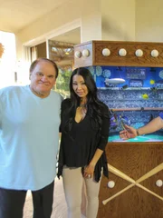 Brett and Wayde with Pete Rose and his fiancé Kiana at the reveal.