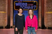 Treten bei "Wer weiß denn sowas?" als Kandidatinnen gegeneinander an: Die Schauspielerin Annett Renneberg (l.) und die Schauspielerin Rhea Harder (r.).